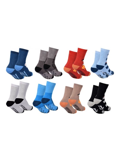 Calcetines Niño RABBIDS CRETINS ABS Antideslizante - Pack de 8 - Kiabi