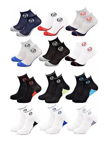Calcetines Niño SERGIO TACCHINI Tobilleros de Algodón Mayoritario - Pack de 12