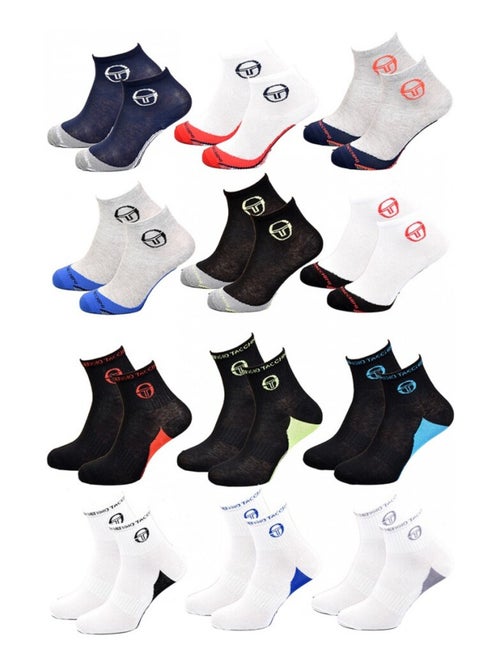 Calcetines Niño SERGIO TACCHINI Tobilleros de Algodón Mayoritario - Pack de 12 - Kiabi