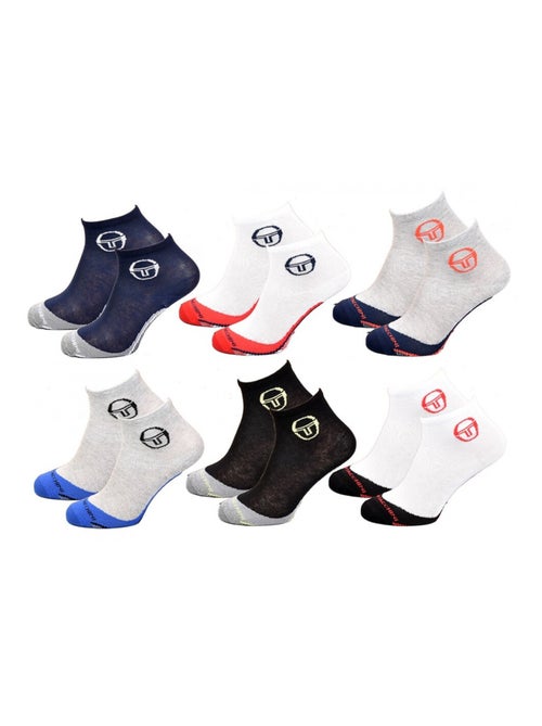 Calcetines Niño SERGIO TACCHINI Tobilleros de Algodón Mayoritario - Pack de 6 - Kiabi