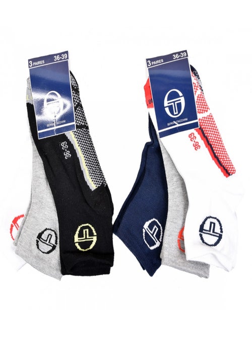 Calcetines Niño SERGIO TACCHINI Tobilleros de Algodón Mayoritario - Pack de 6 - Kiabi