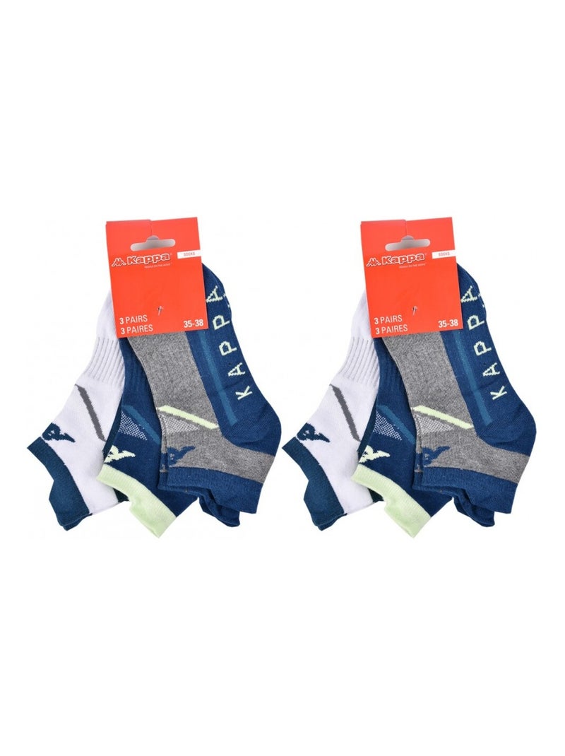 Calcetines Niño SNEAKER KAPPA - Pack de 6 Blanco Multicolor Gris - Kiabi
