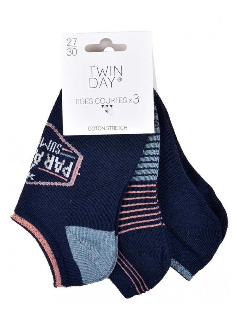 Calcetines Niño TWINDAY - Pack de 6 Azul Azul cielo Azul - Kiabi