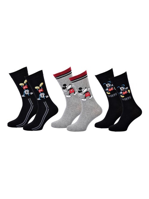 Calcetines Pack Hombre DISNEY MICKEY MOUSE - Pack de 3 - Kiabi