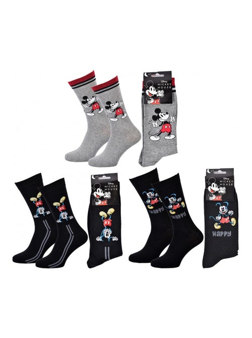 Calcetines Pack Hombre DISNEY MICKEY MOUSE - Pack de 3 - Kiabi