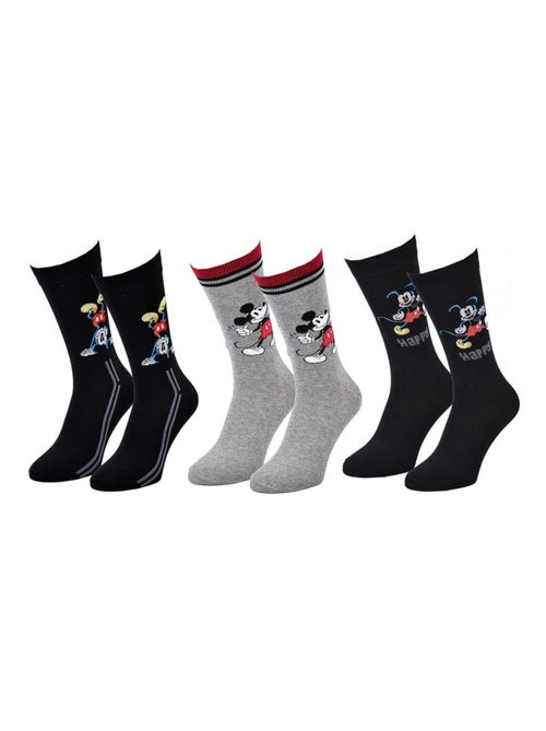 Calcetines Pack Hombre DISNEY MICKEY MOUSE - Pack de 3 - Kiabi