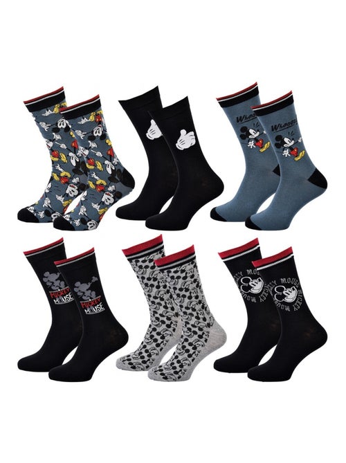 Calcetines Pack Hombre DISNEY MICKEY MOUSE - Pack de 6 - Kiabi