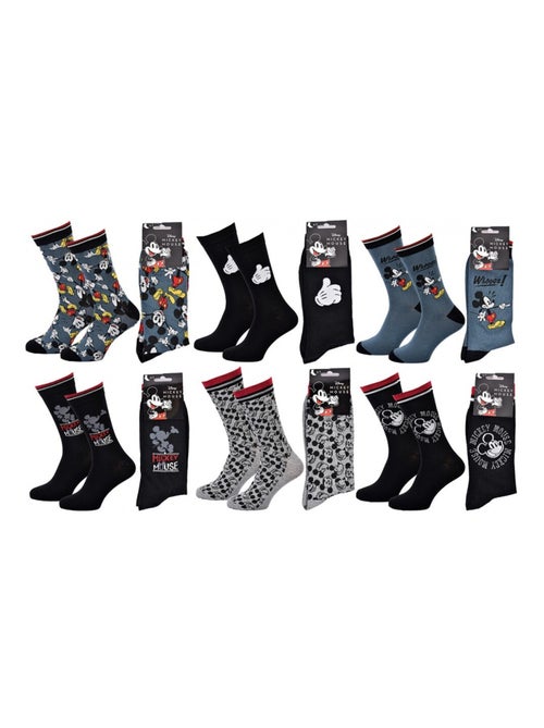 Calcetines Pack Hombre DISNEY MICKEY MOUSE - Pack de 6 - Kiabi