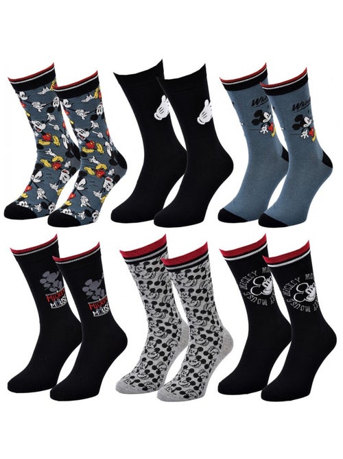 Calcetines Pack Hombre DISNEY MICKEY MOUSE - Pack de 6 - Kiabi