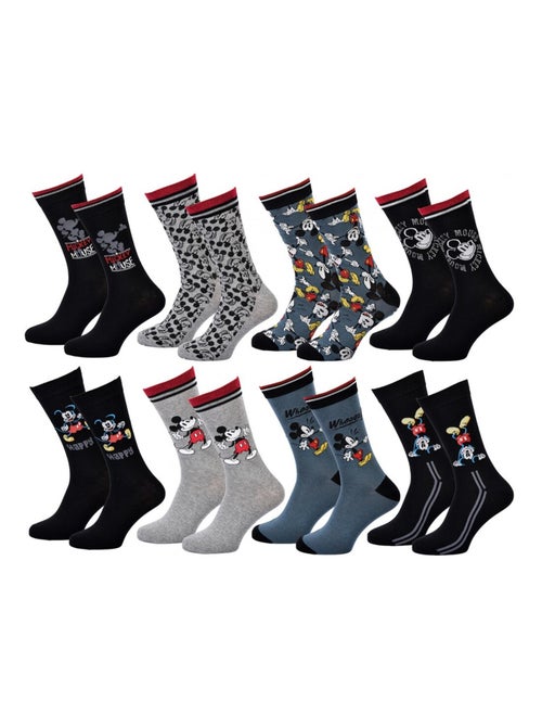Calcetines Pack Hombre DISNEY MICKEY MOUSE - Pack de 8 - Kiabi