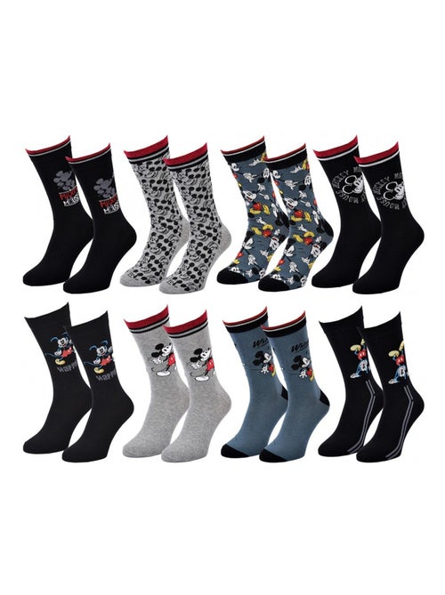 Calcetines Pack Hombre DISNEY MICKEY MOUSE - Pack de 8 - Kiabi