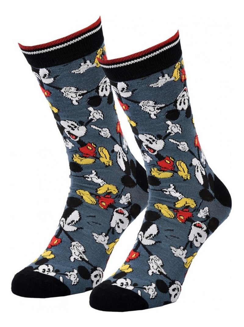 Calcetines Pack Hombre DISNEY MICKEY MOUSE Azul Blanco Negro - Kiabi