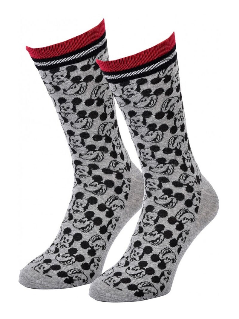 Calcetines Pack Hombre DISNEY MICKEY MOUSE Gris rojo negro - Kiabi