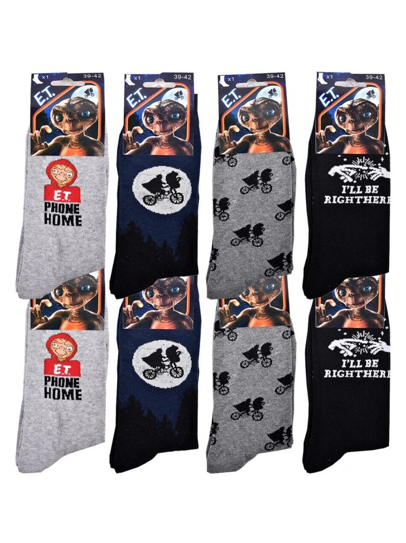 Calcetines Pack Hombre E.T EL EXTRATERRESTRE - Pack de 8 Gris amarillo negro - Kiabi