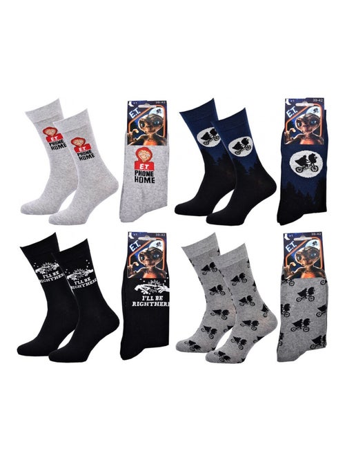 Calcetines Pack HOMBRE E.T L'EXTRATERRESTRE - Pack de 4 - Kiabi