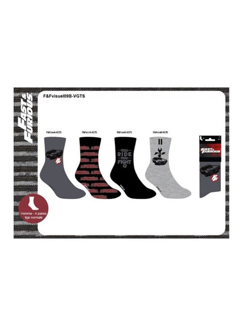 Calcetines Pack HOMBRE FAST AND FURIOUS - Pack de 8 - Kiabi