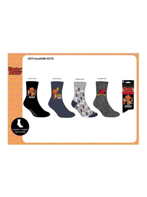Calcetines Pack HOMBRE HOT STUFF - Pack de 8 - Kiabi
