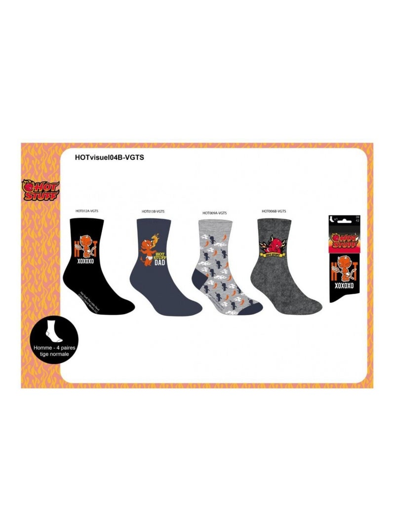 Calcetines Pack HOMBRE HOT STUFF - Pack de 8 Azul gris claro Negro - Kiabi