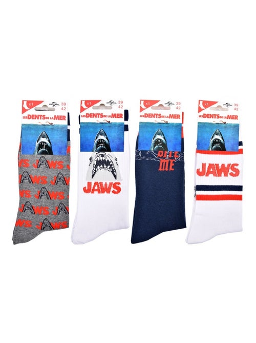Calcetines Pack hombre JAWS - Pack de 4 - Kiabi