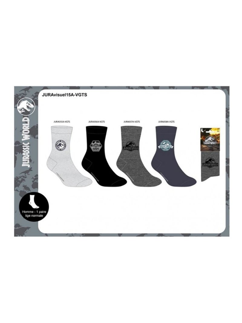Calcetines Pack Hombre JURASSIC WORLD - Pack de 8 Azul gris claro Negro - Kiabi