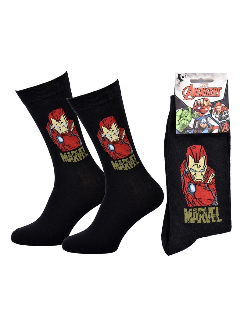 Calcetines Pack Hombre MARVEL AVENGERS Negro Rojo - Kiabi