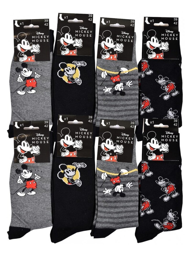 Calcetines Pack HOMBRE MICKEY - Pack de 8 Gris negro gris - Kiabi