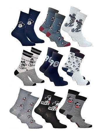 Calcetines Pack HOMBRE MICKEY - Pack de 9