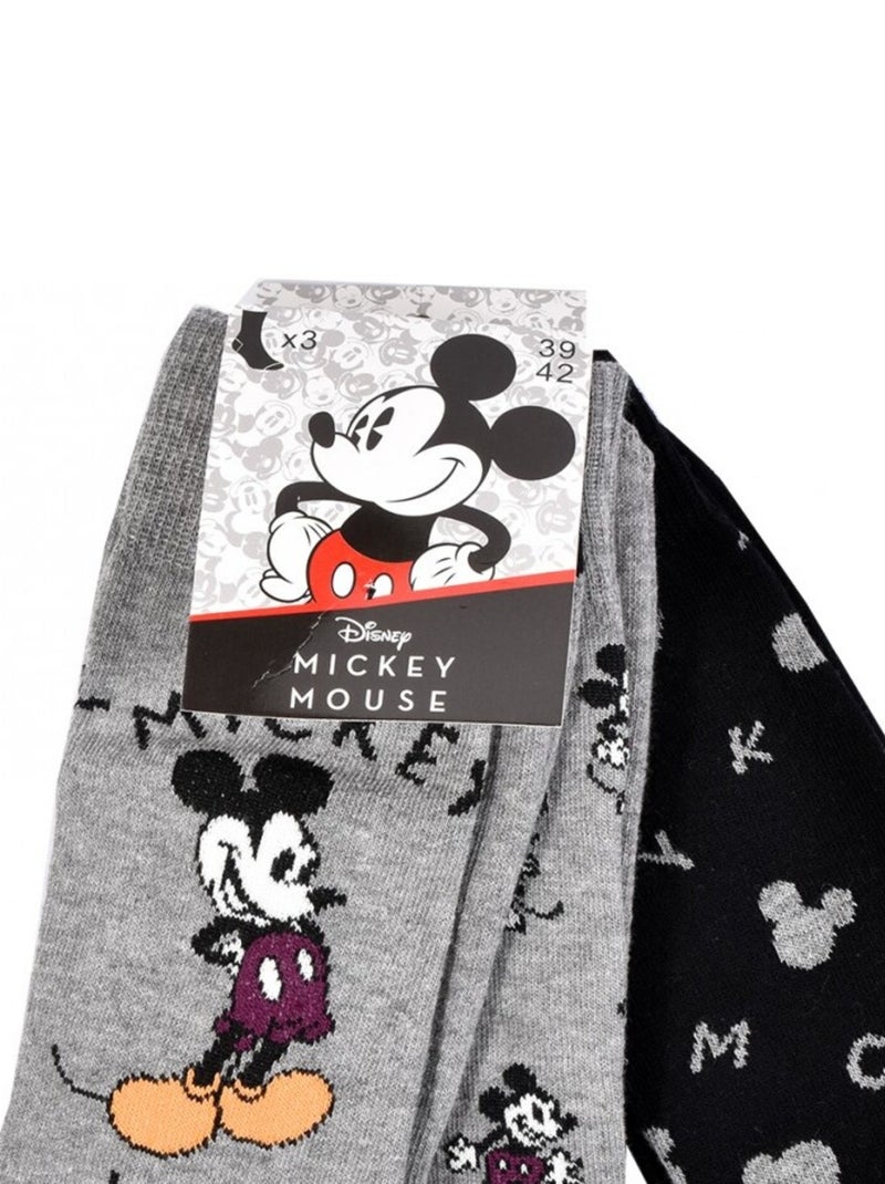 Calcetines Pack HOMBRE MICKEY - Pack de 9 Azul gris claro Negro - Kiabi