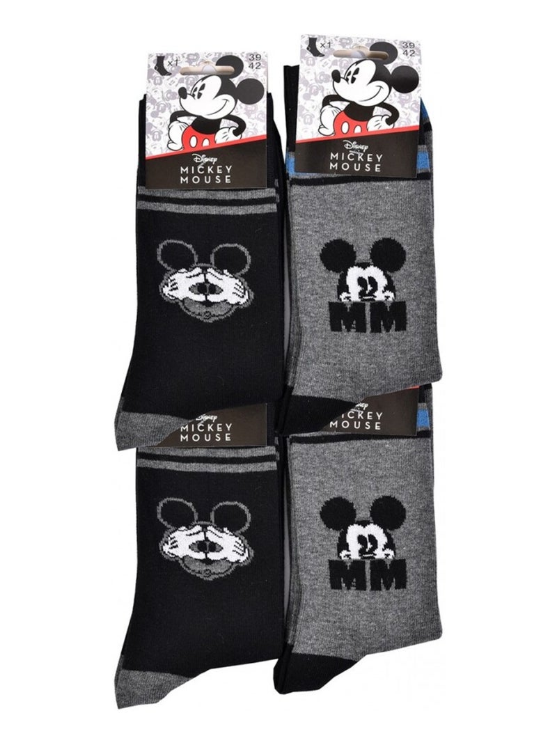 Calcetines Pack HOMBRE MICKEY - Pack de 9 Azul gris claro Negro - Kiabi