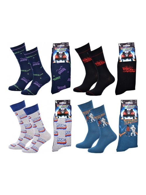 Calcetines Pack Hombre RETORNO AL FUTURO - Pack de 4 - Kiabi