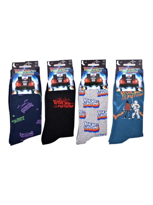 Calcetines Pack Hombre RETORNO AL FUTURO - Pack de 4 - Kiabi
