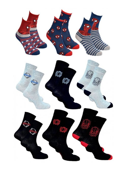 Calcetines Pack Hombre SPIDERMAN - Pack de 9 - Kiabi