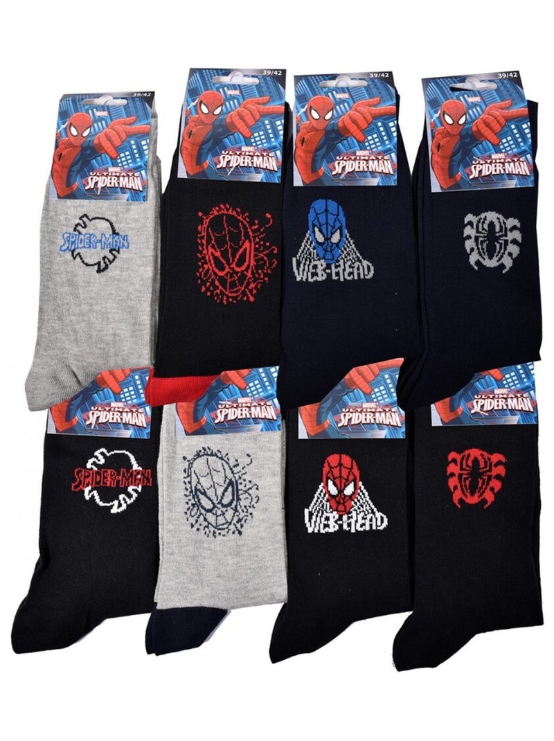 Calcetines Pack Hombre SPIDERMAN - Pack de 9 Azul gris claro Negro - Kiabi