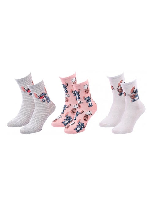 Calcetines Pack Mujer LILO Y STITCH - Pack de 3 - Kiabi