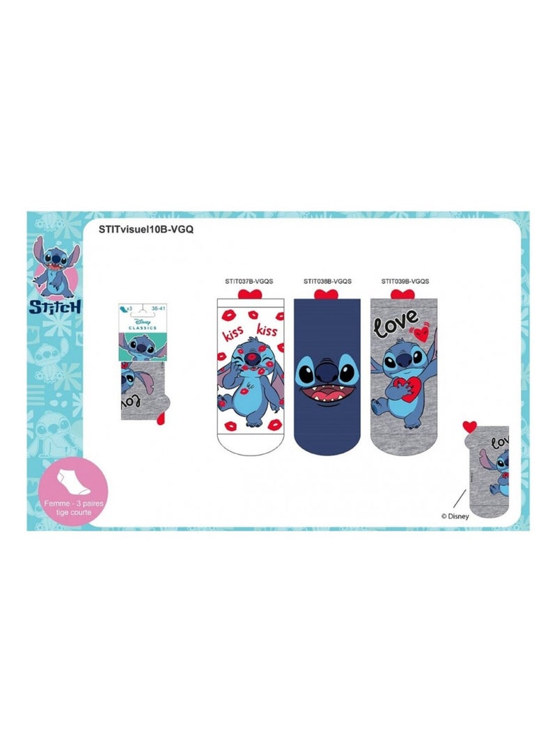 Calcetines Pack Mujer LILO Y STITCH - Pack de 6 Gris blanco azul - Kiabi