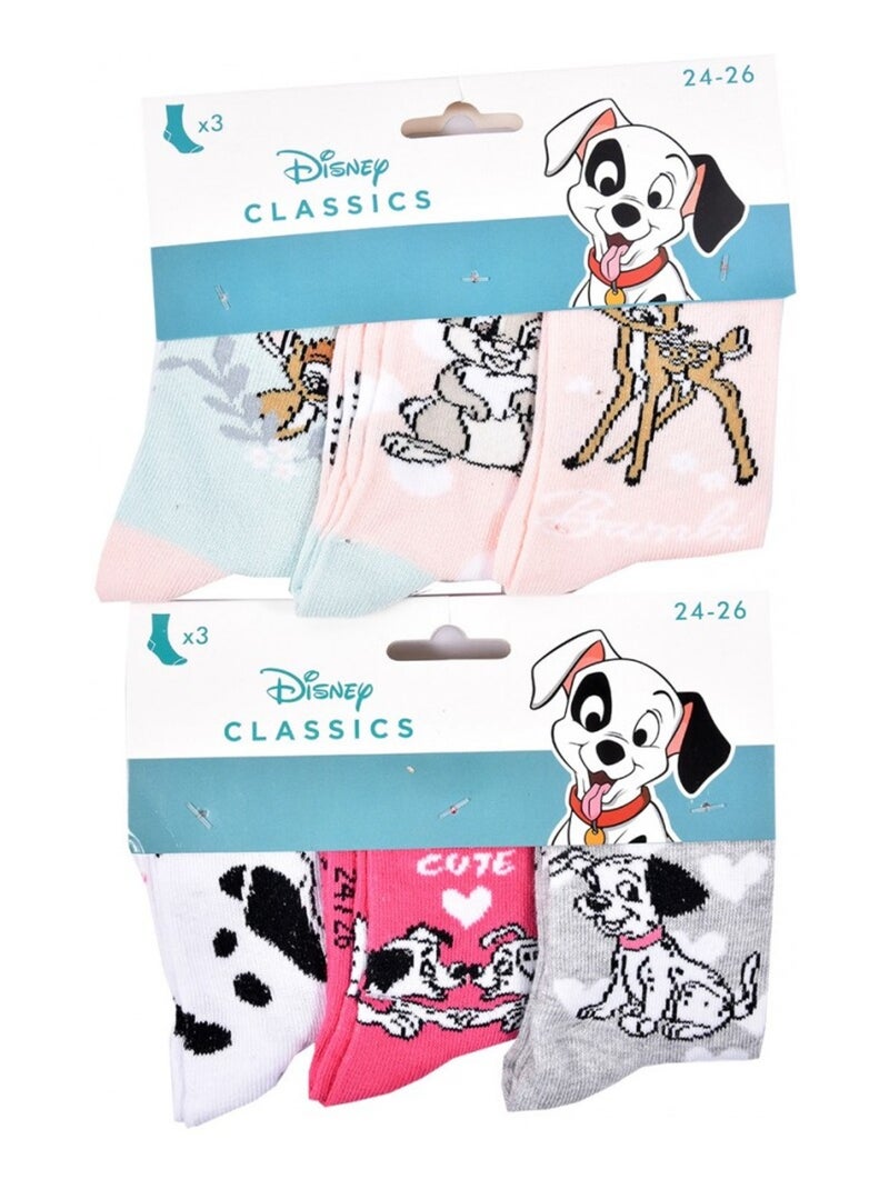 Calcetines Pack Niña DISNEY CLASSIC - Pack de 9 Blanco Rosa claro Azul - Kiabi