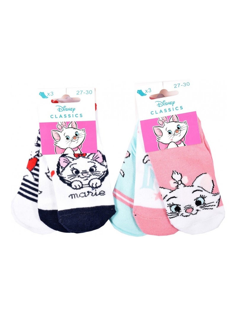 Calcetines Pack Niña DISNEY CLASSIC - Pack de 9 Blanco Rosa claro Gris - Kiabi