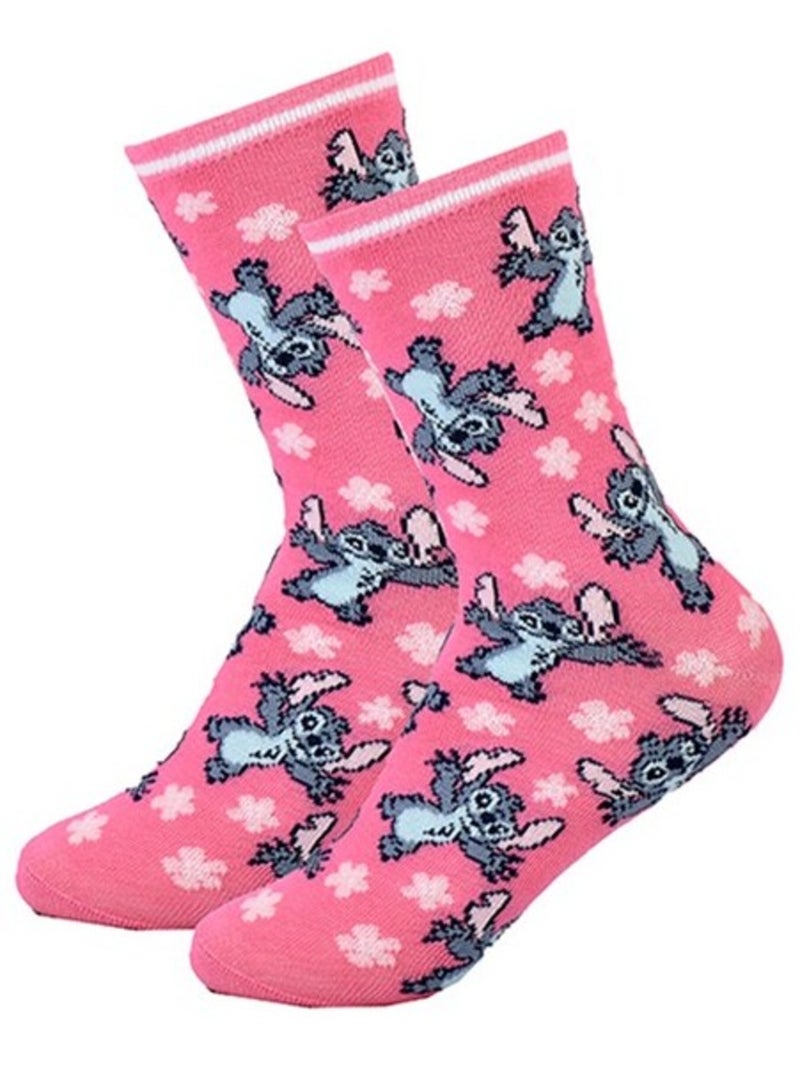 Calcetines Pack Niña DISNEY LILO Y STITCH Pack de 3 Blanco Rosa Gris - Kiabi