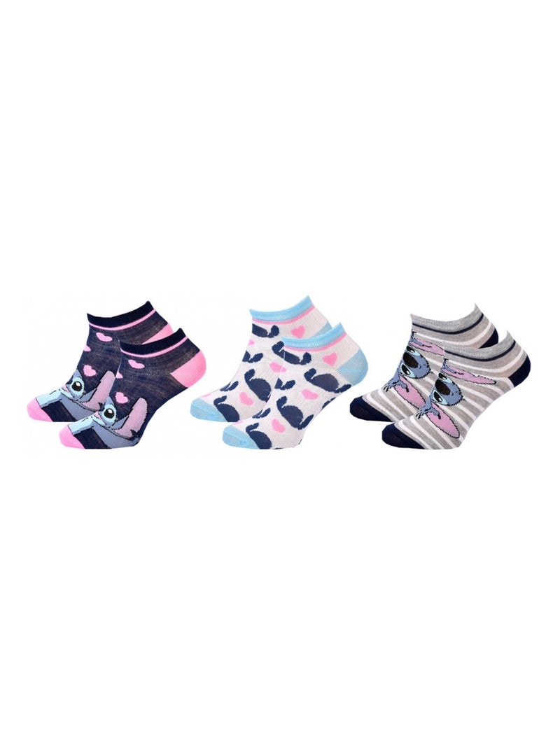 Calcetines Pack Niña DISNEY LILO Y STITCH Pack de 6 Azul Multicolor Blanco - Kiabi
