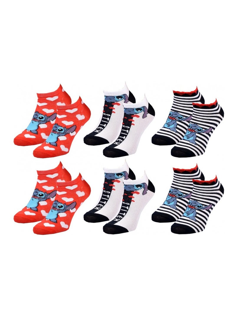 Calcetines Pack Niña DISNEY LILO Y STITCH Pack de 6 Gris blanco azul - Kiabi