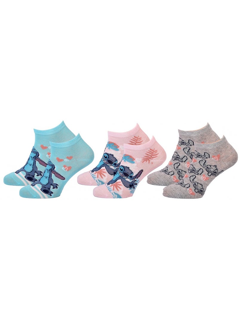 Calcetines Pack Niña DISNEY LILO Y STITCH Pack de 9 Azul Multicolor Blanco - Kiabi