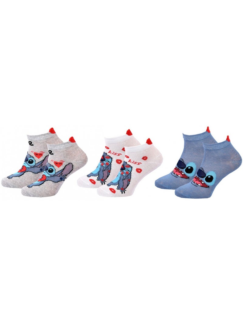 Calcetines Pack Niña DISNEY LILO Y STITCH Pack de 9 Azul Multicolor Blanco - Kiabi