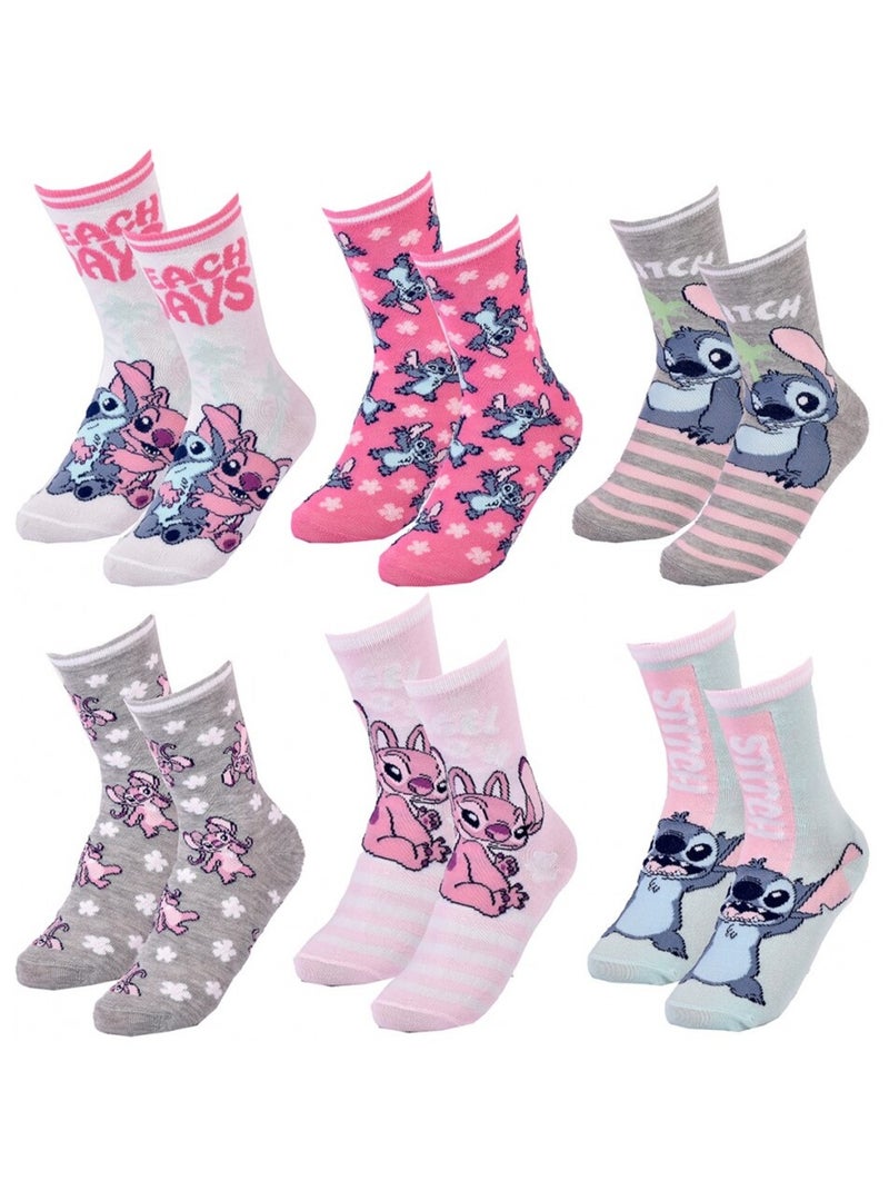 Calcetines Pack Niña DISNEY LILO Y STITCH Pack de 9 Blanco Multicolor Gris - Kiabi