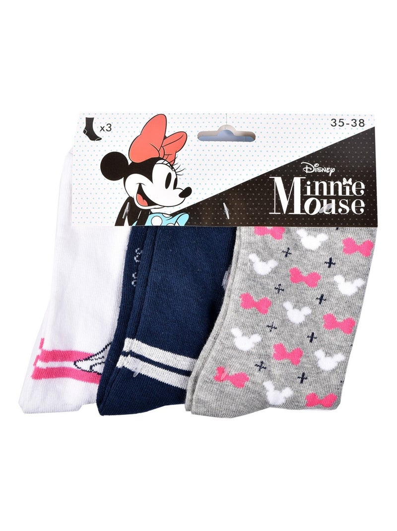 Calcetines Pack Niña DISNEY MINNIE Pack de 6 Pares Blanco Rosa claro Gris - Kiabi