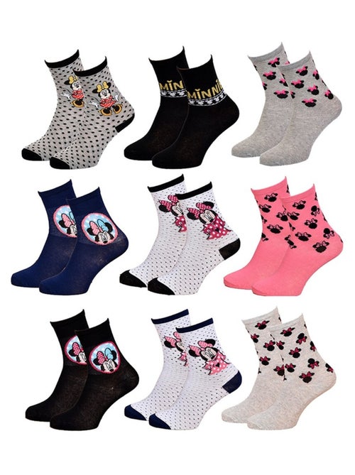 Calcetines Pack Niña DISNEY MINNIE Pack de 9 Pares - Kiabi