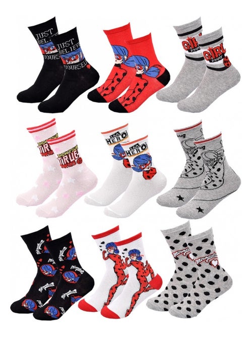 Calcetines Pack Niña MIRACULOUS - Pack de 9 - Kiabi