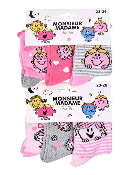 Calcetines Pack Niña MONSIEUR MADAME - Pack de 6 - Kiabi