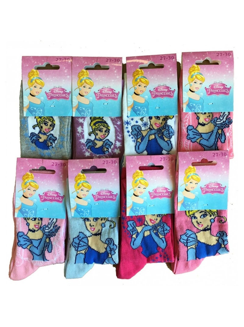 Calcetines Pack Niña PRINCESAS DISNEY - Pack de 9 Gris amarillo gris - Kiabi