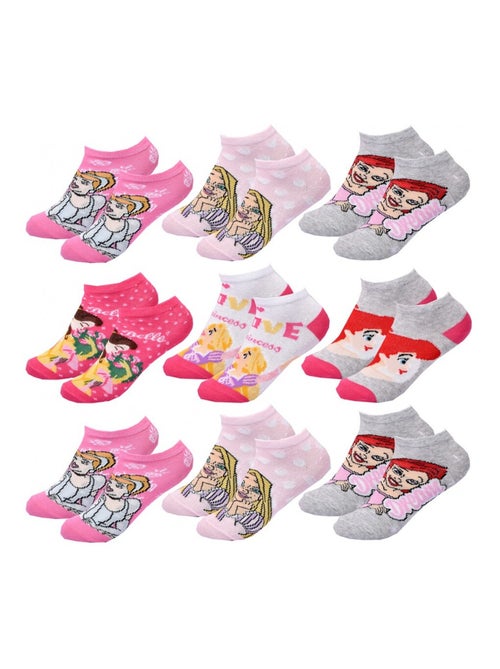Calcetines Pack Niña PRINCESAS DISNEY - Pack de 9 - Kiabi