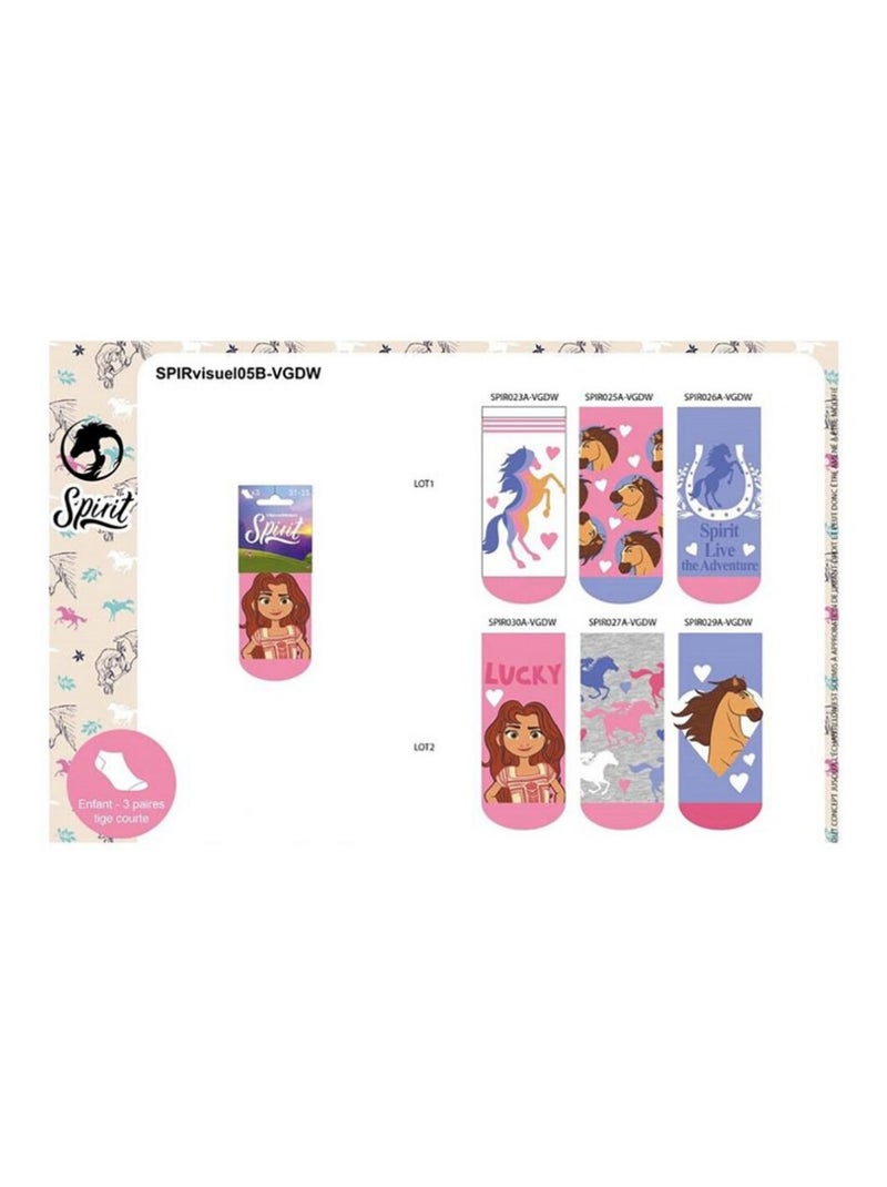 Calcetines Pack Niña SPIRIT - Pack de 6 Gris rosa oscuro gris - Kiabi